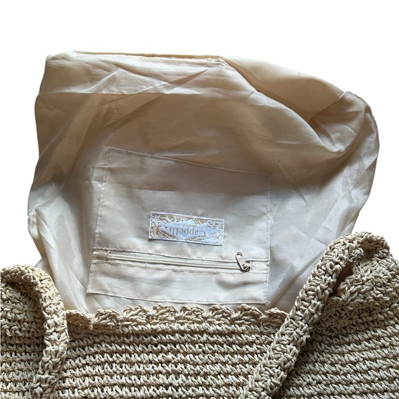 Capelli Straworld Floral Straw Crochet Shoulder Bag Boho Summer Beach Purse - Picture 5 of 16